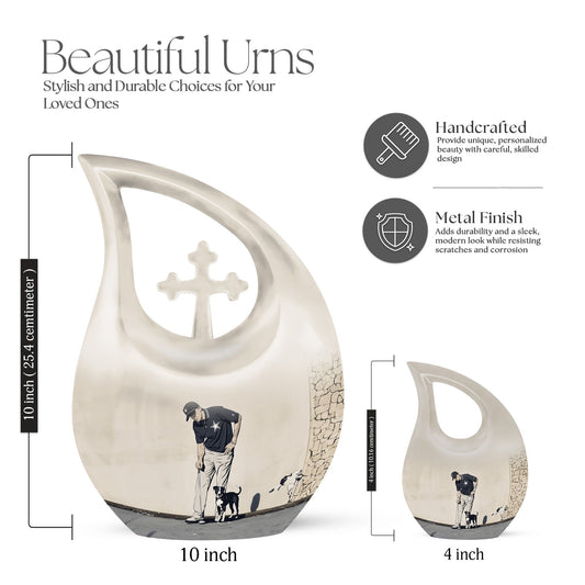 Cross Drop design 10 Inch Golf Urn
