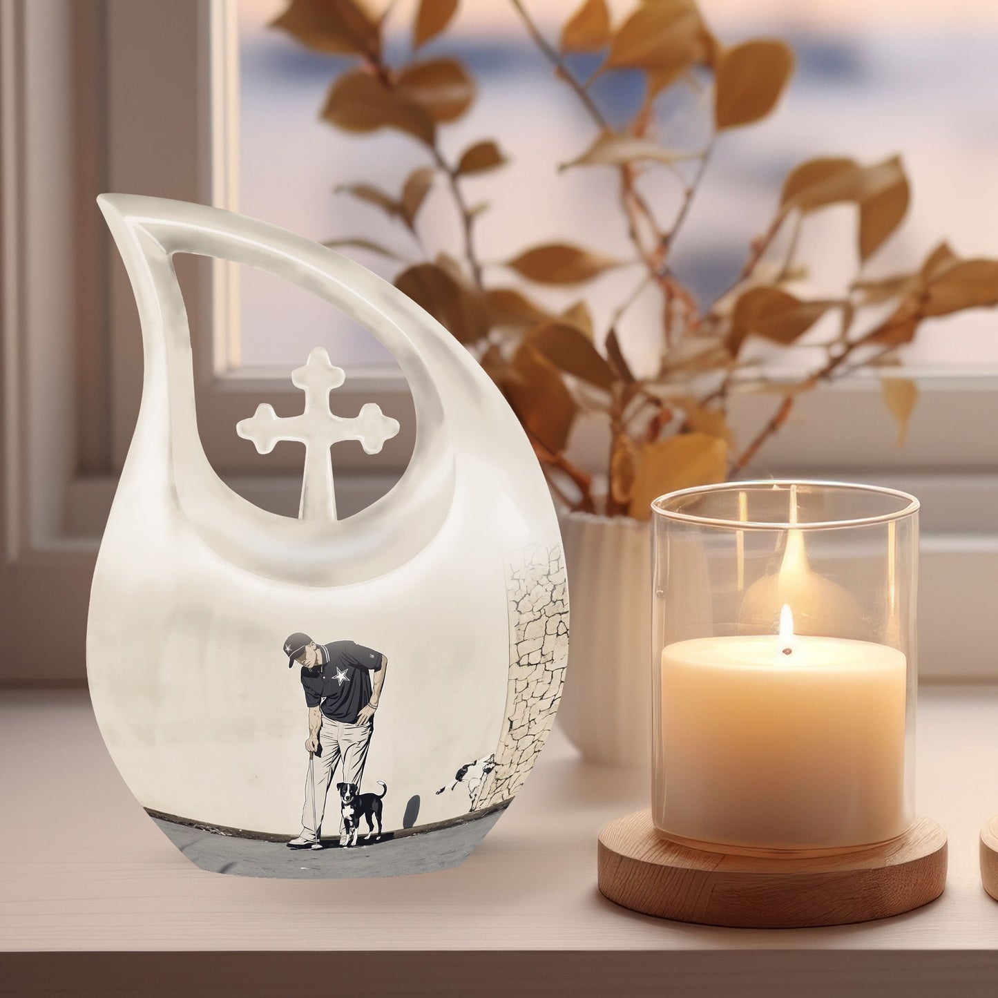 Cross Drop design 10 Inch Golf Urn