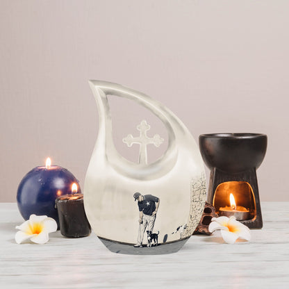 Cross Drop design 10 Inch Golf Urn