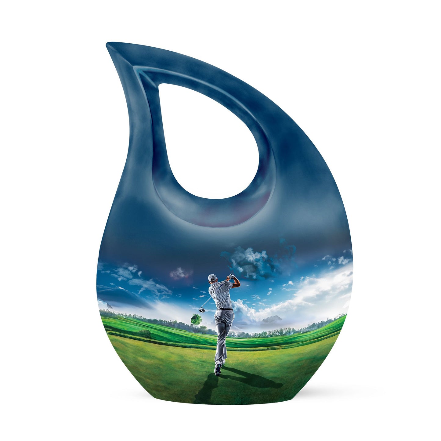 Personalized Golf Keepsake Urn for Women - 10-inch, 200 cu in - Yatskia