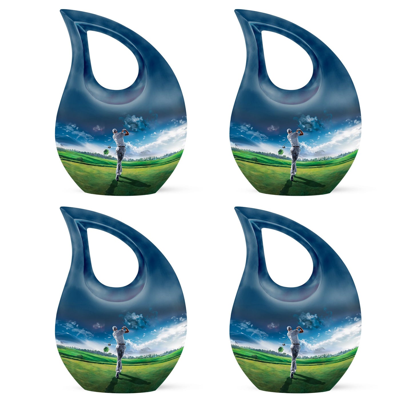 Personalized Golf Keepsake Urn for Women - 10-inch, 200 cu in - Yatskia