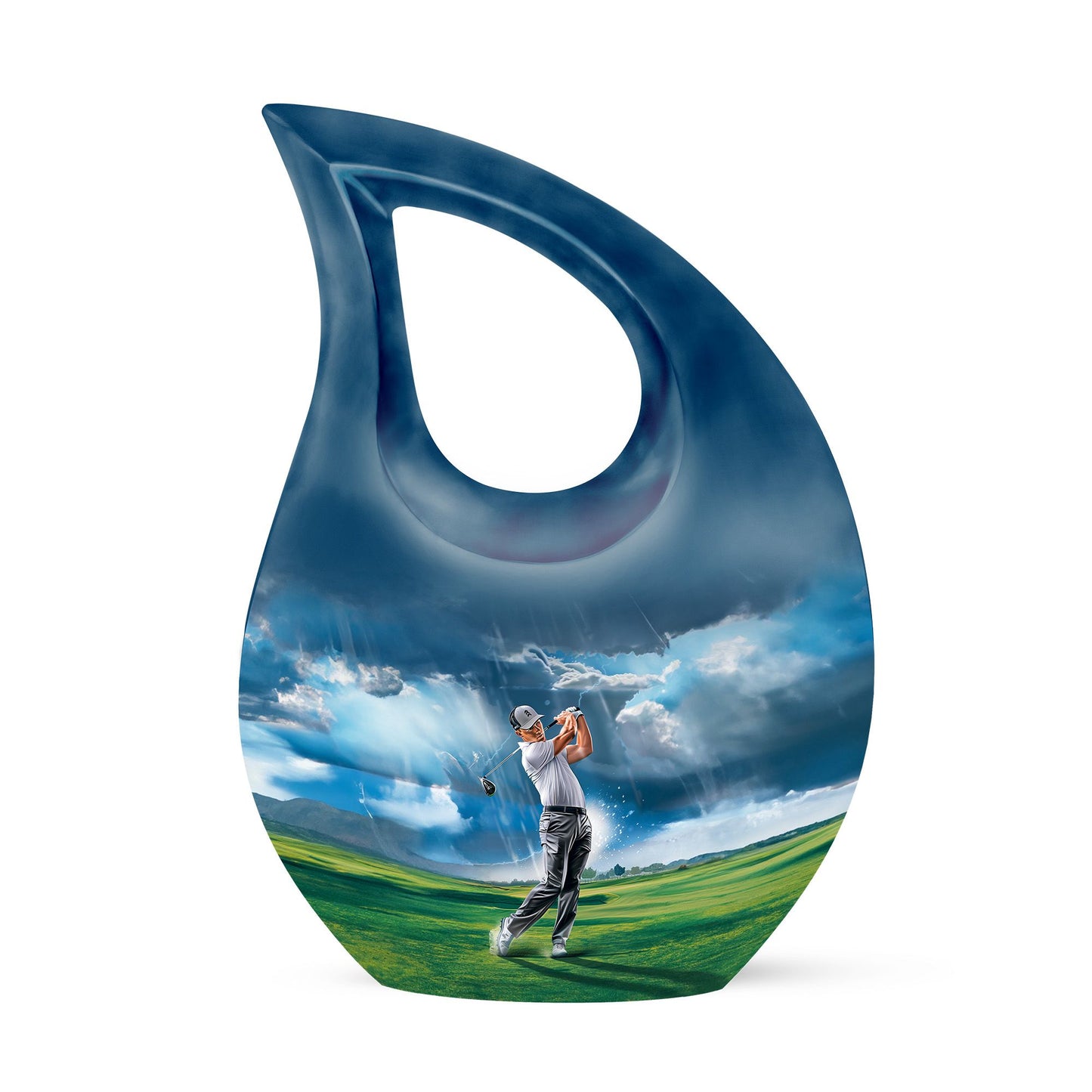 Personalized Golf Cremation Urn for Adult Male - 10-inch, 200 cu in - Yatskia