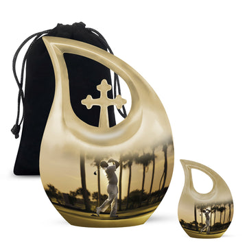 10 inch large Urn with 1 Keepsake 3 Inch Urn