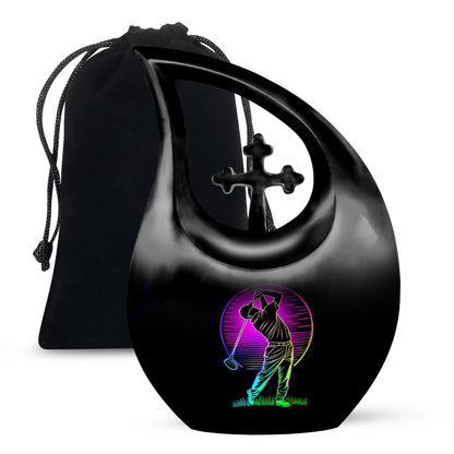 Golf Themed Personalized Aluminium Urn