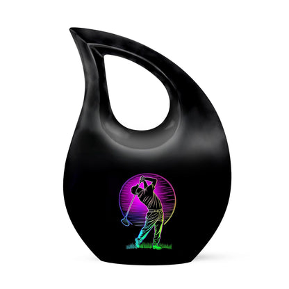 Golf Themed Personalized Aluminium Urn