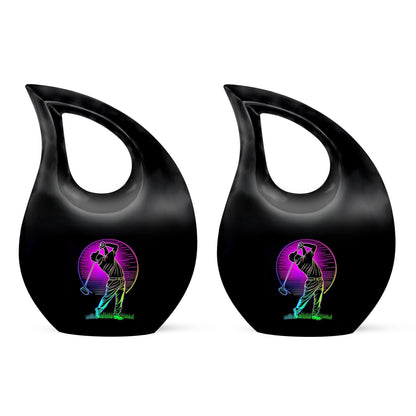 Golf Themed Personalized Aluminium Urn