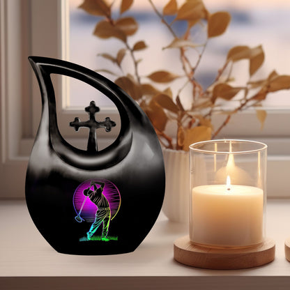 Golf Themed Personalized Aluminium Urn