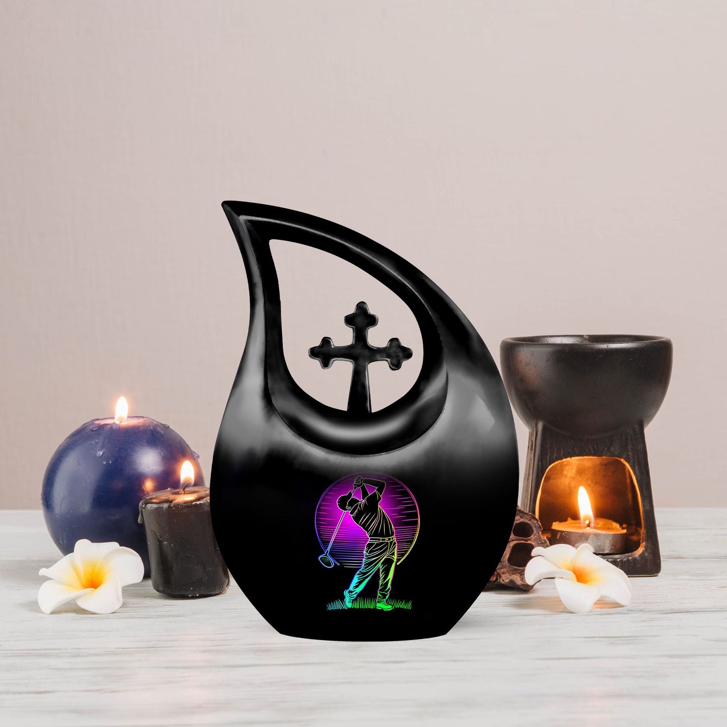 Golf Themed Personalized Aluminium Urn