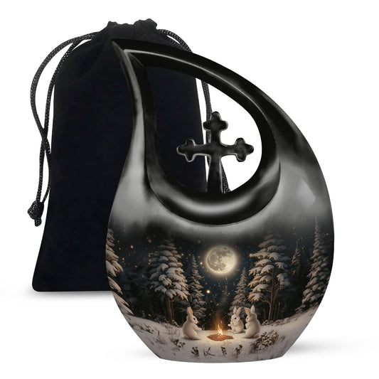 White Bunny Moon Urn