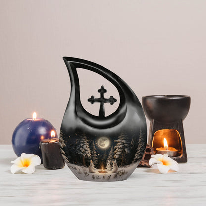 White Bunny Moon Urn