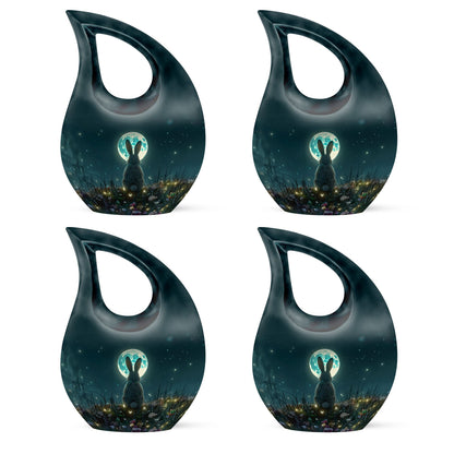 White Bunny Moon Urn