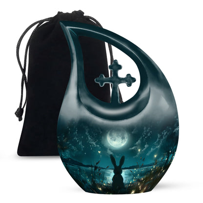 White Bunny Moon Urn