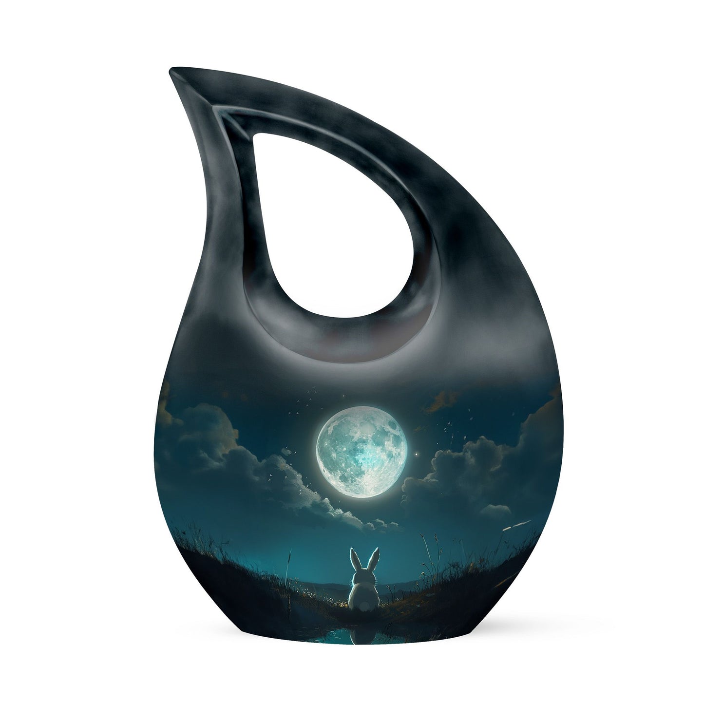 White Bunny Moon Urn