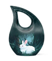 White Bunny Moon Urn