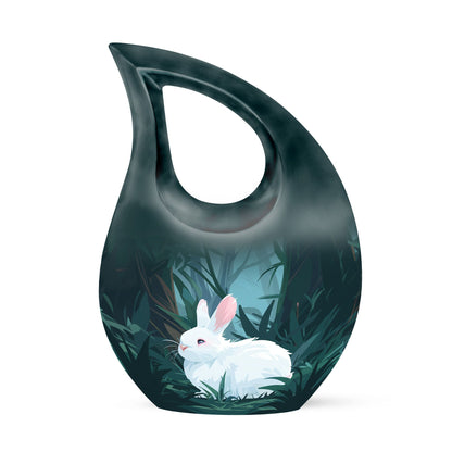White Bunny Moon Urn