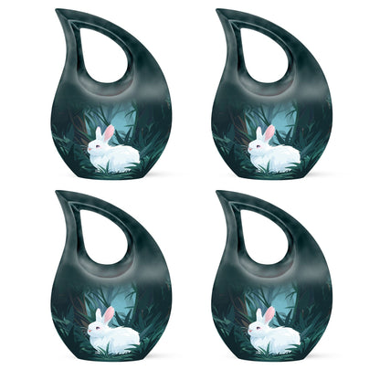 White Bunny Moon Urn