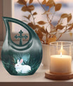 White Bunny Moon Urn