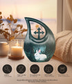 White Bunny Moon Urn