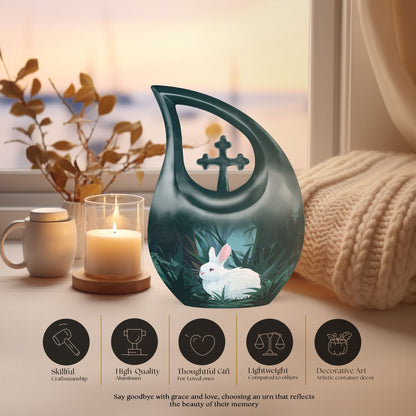 White Bunny Moon Urn