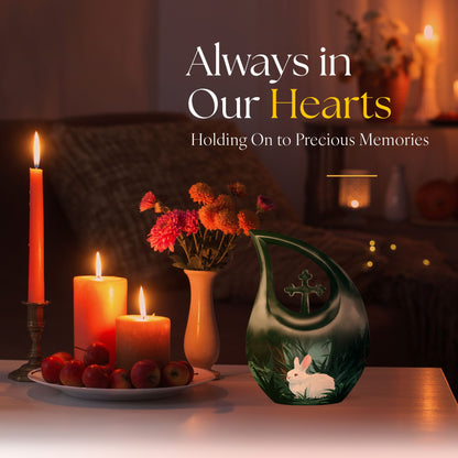 White Bunny Moon Urn