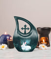 White Bunny Moon Urn