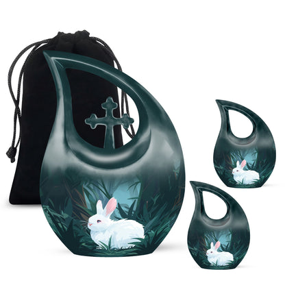White Bunny Moon Urn