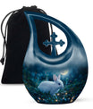 White Bunny Moon Urn