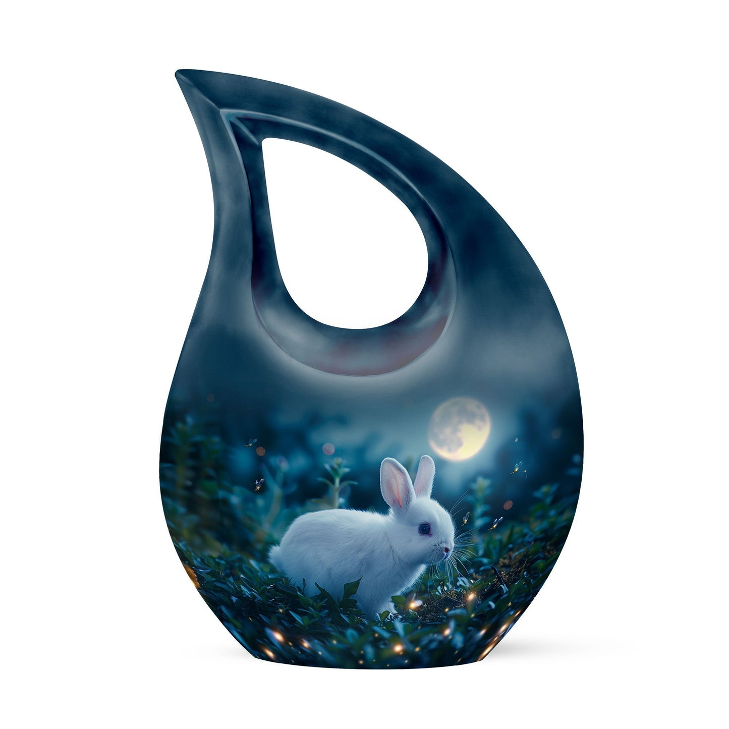 White Bunny Moon Urn