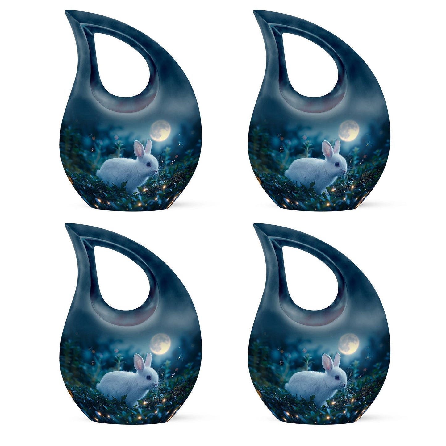 White Bunny Moon Urn