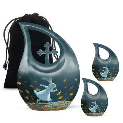 White Bunny Moon Urn for Dad