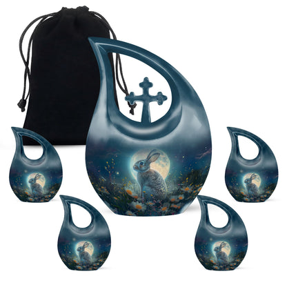 White Bunny Moon Urn
