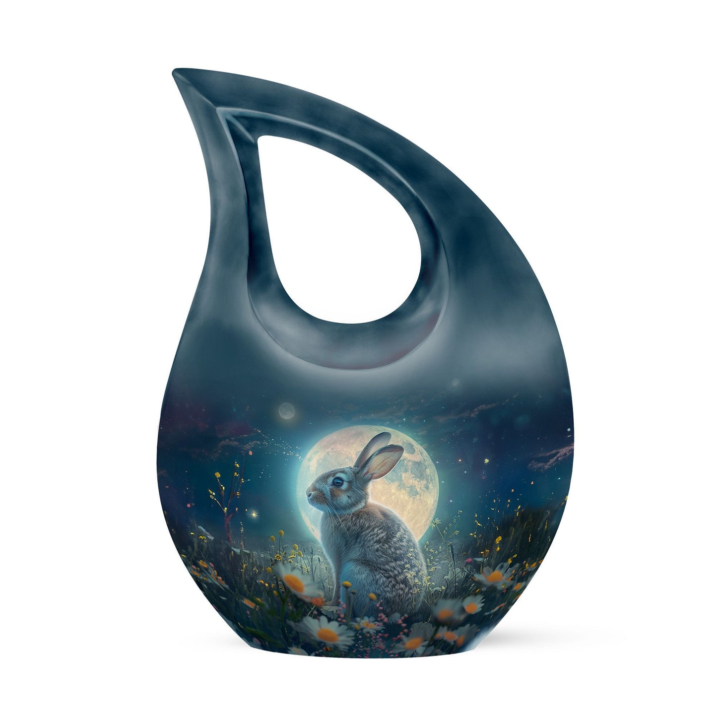 White Bunny Moon Urn