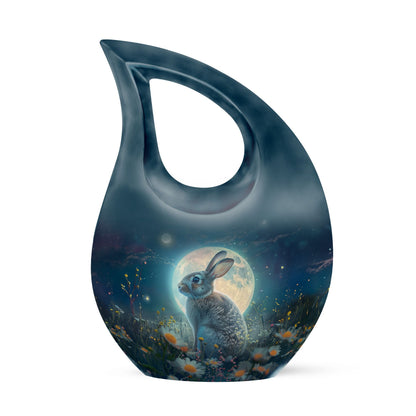 White Bunny Moon Urn