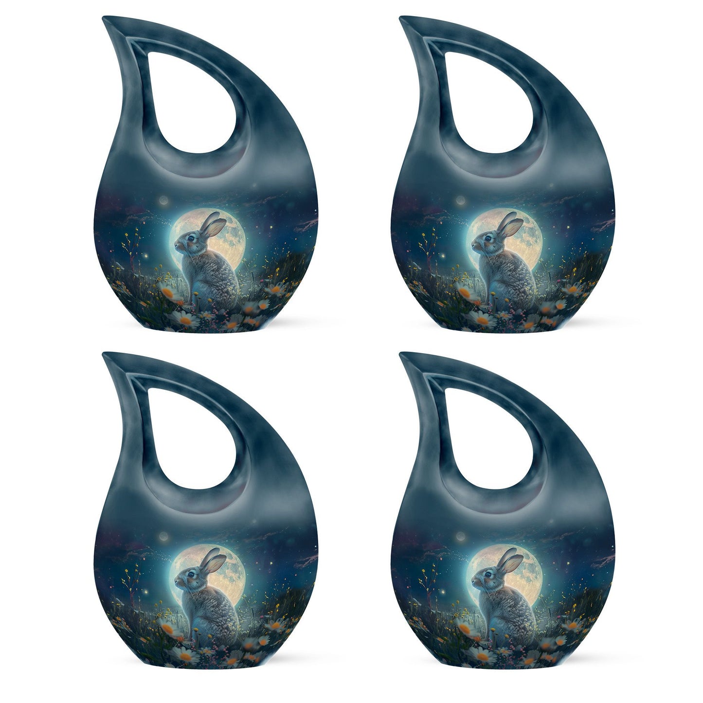 White Bunny Moon Urn