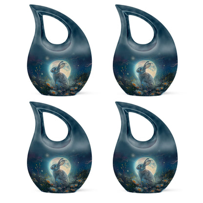 White Bunny Moon Urn
