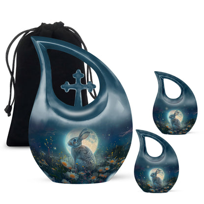 White Bunny Moon Urn