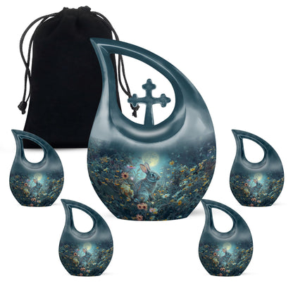 White Bunny Moon Urn