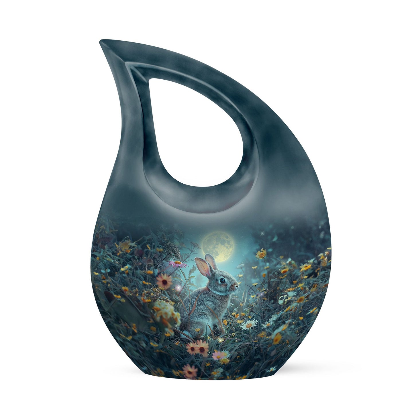 White Bunny Moon Urn
