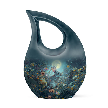 White Bunny Moon Urn