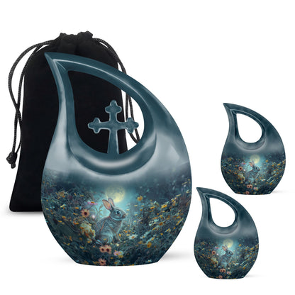 White Bunny Moon Urn
