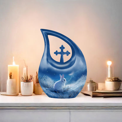 White Bunny Moon Urn