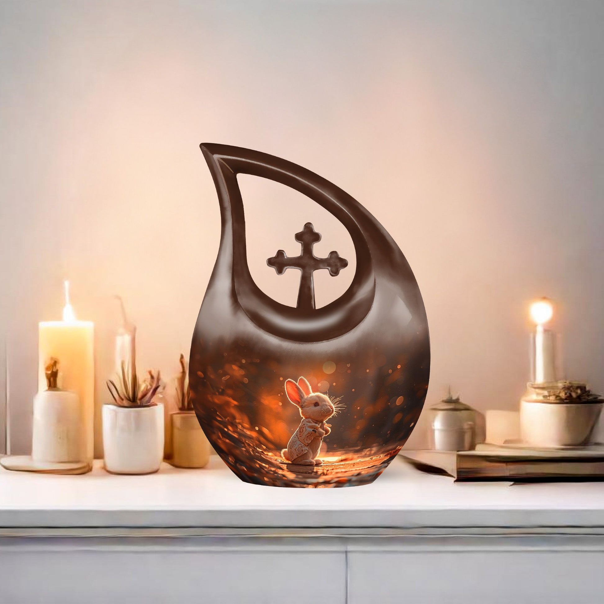 Cross Drop White Bunny Moon