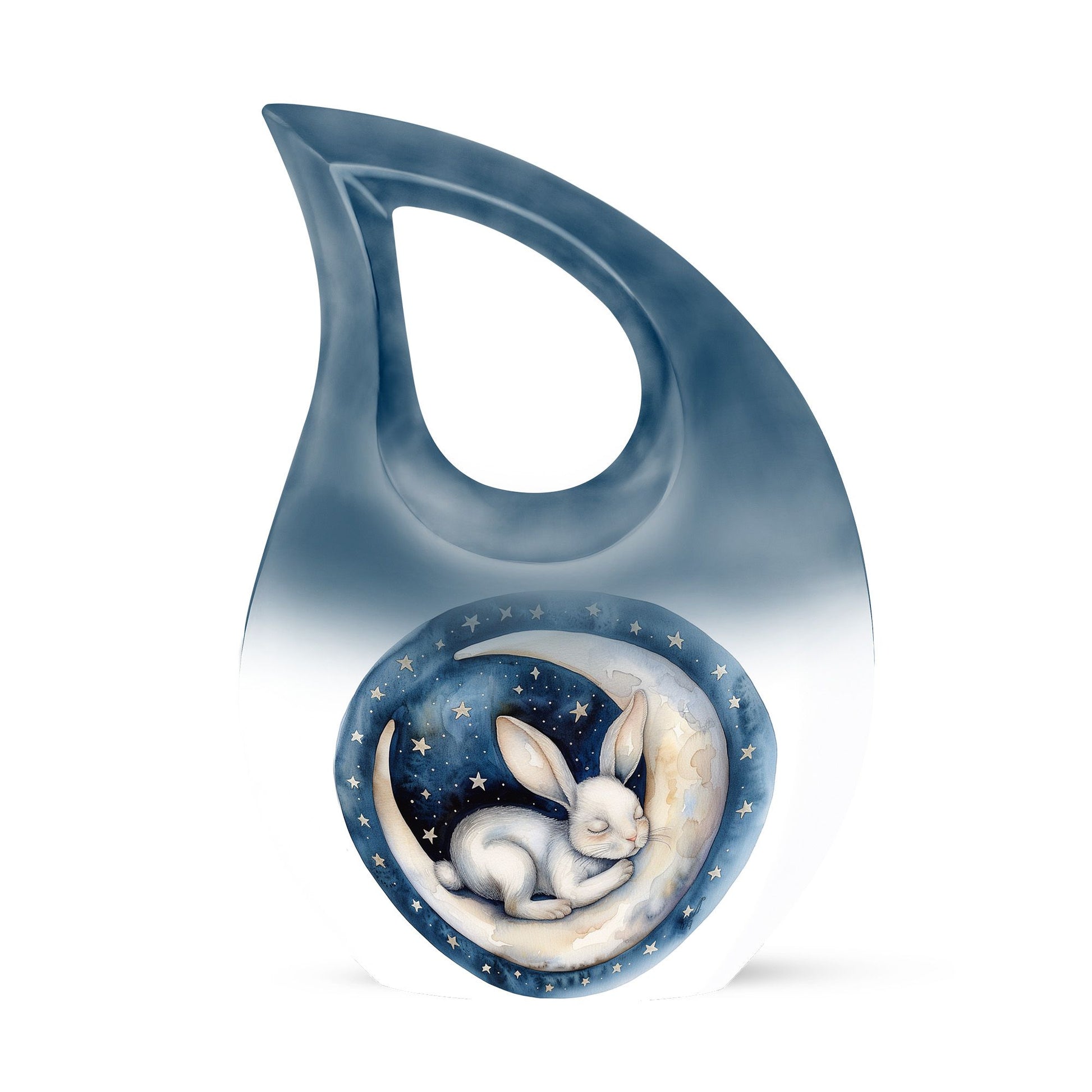 White Bunny Moon cremation urn