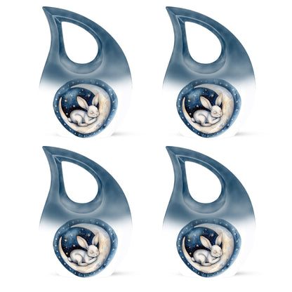 White Bunny Moon cremation urn