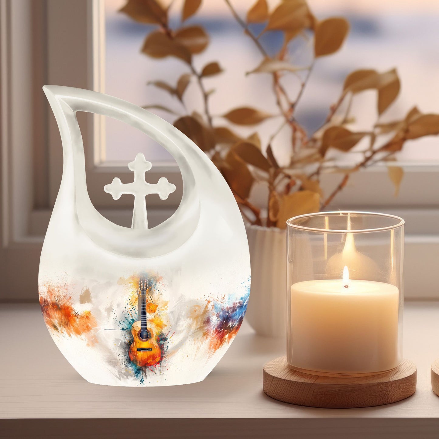 Large 10-inch Guitar Urn