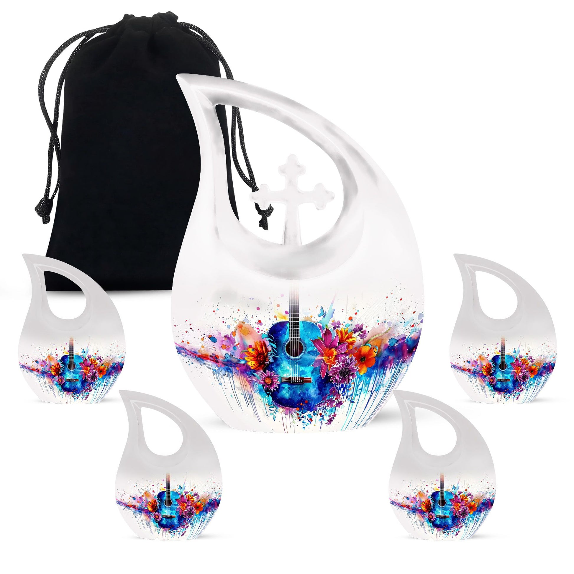 Guitar Themed Memorial Urn