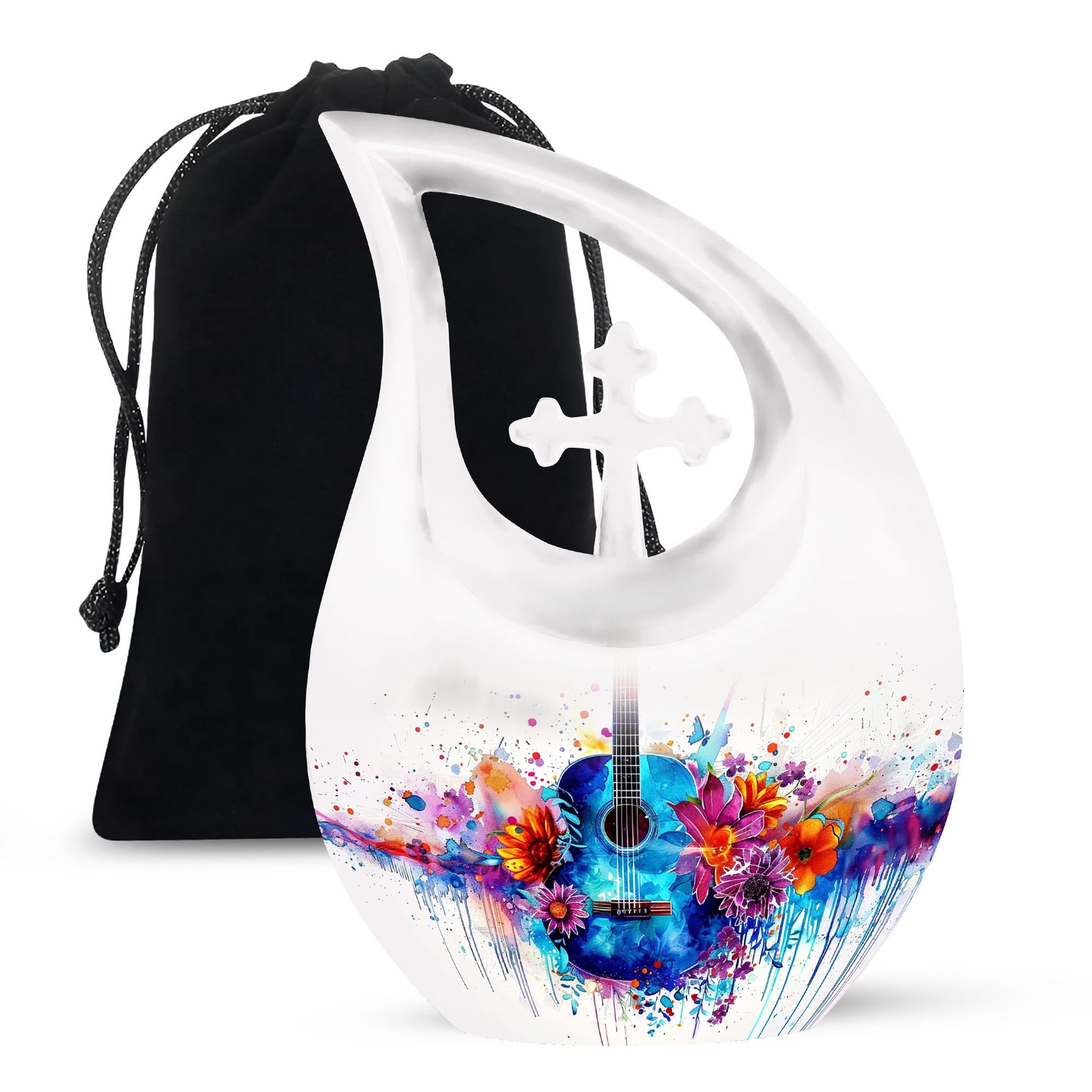 Guitar Urn For Ashes Adult Male Large Funeral, Ashes Urn For Ashes