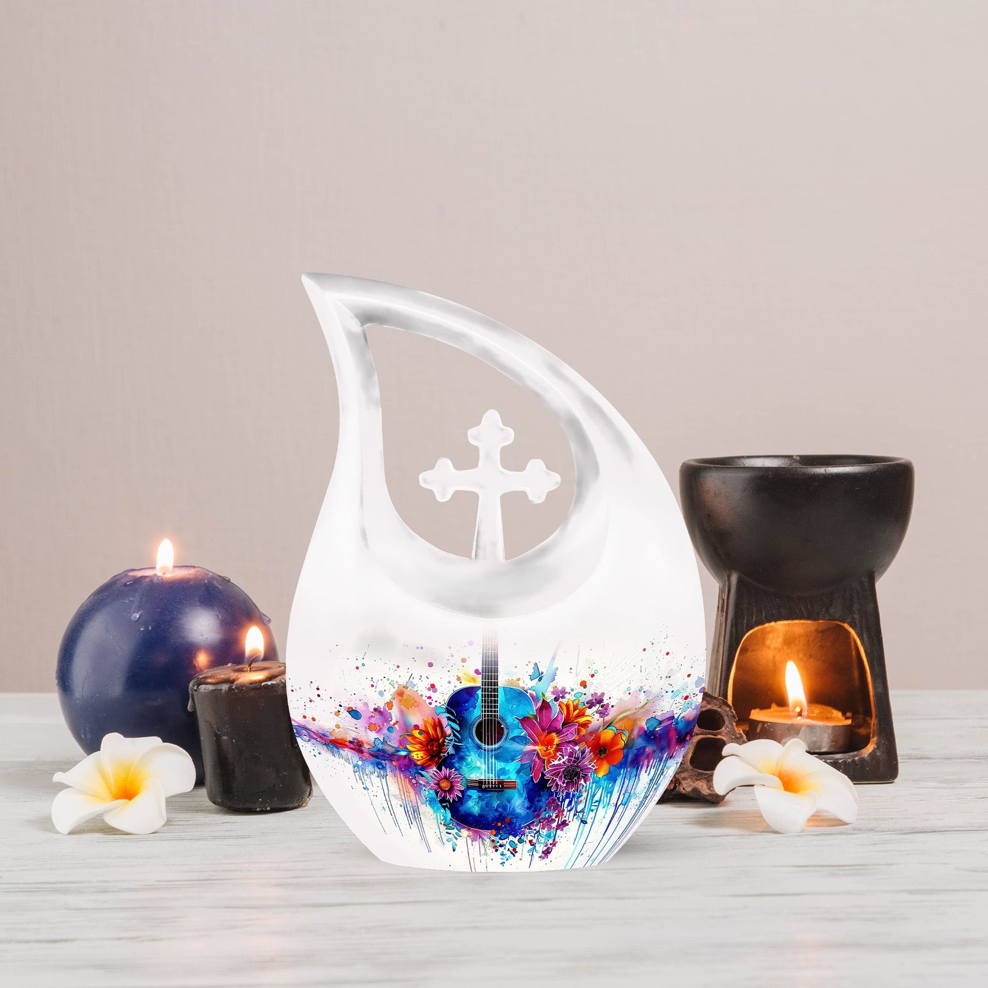 Guitar Themed Memorial Urn