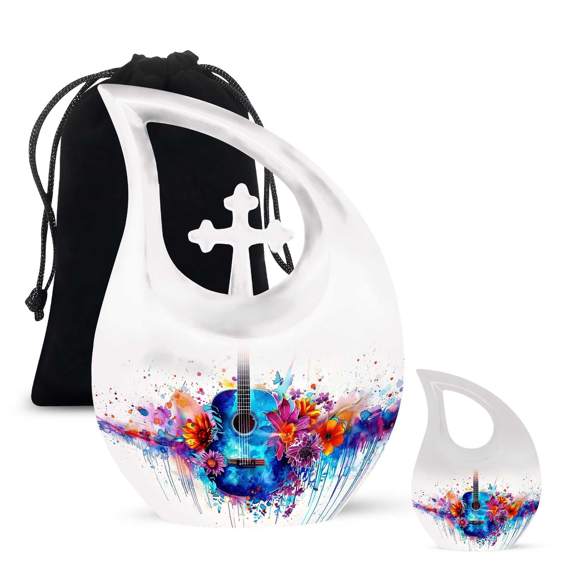 Guitar Urn For Ashes Adult Male Large Funeral, Ashes Urn For Ashes