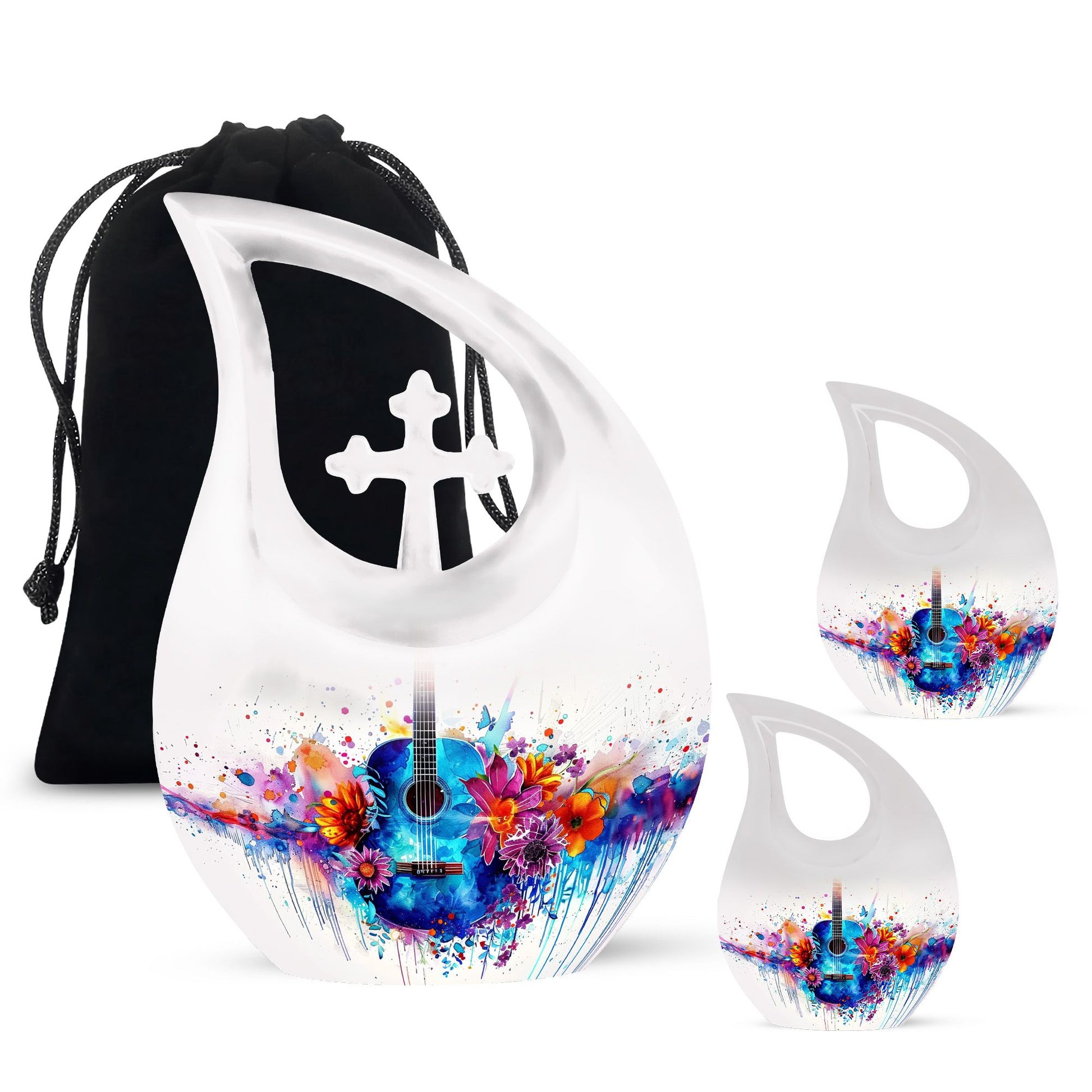 Guitar Themed Memorial Urn